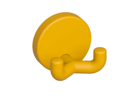 HEWI Doppelhaken Ser 801, matt, d:40mm senfgelb 