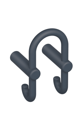 HEWI Grd.D-haken Ser 801, matt, Haken nach hinten zeigend anthrazgr 