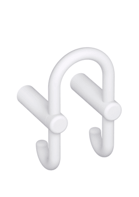 HEWI Grd.D-haken Ser 801, matt, Haken nach hinten zeigend signalweiß 