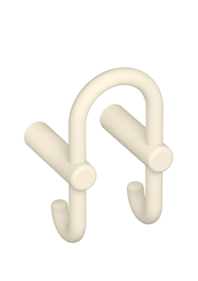 HEWI Grd.D-haken Ser 801, matt, Haken nach hinten zeigend reinweiß 