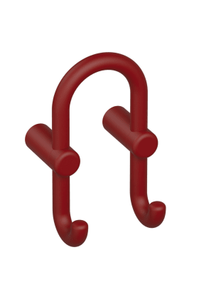 HEWI Grd.D-haken Ser 801, matt, Haken nach vorn zeigend rubinrot 