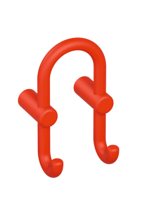 HEWI Grd.D-haken Ser 801, matt, Haken nach vorn zeigend koralle 