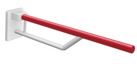 STÜTZKLAPPGRIFF DUO L:700 KS SIGNALWEIß OBERHOLM RUBINROT