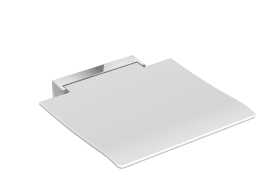 KLAPPSITZ 450 B:450 T:463 KONSOLE CHROM SITZFLÄCHE SIGNALWEIß