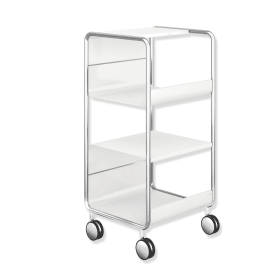 HEWI Beistellwagen, Regalform, Pulverbeschichtet