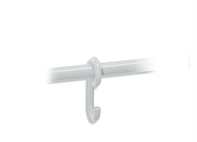 HEWI Haken Ser 477 verschiebbar, auf Stange d:33mm lichtgrau 