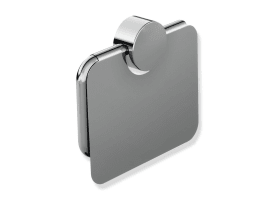 HEWI WC-Papierhalter m. Deckel System 815, Edelstahl verchromt 