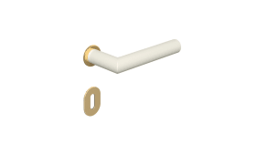 HEWI Zimmergarnitur, PVD-Ros., Edition matt mini Reinweiß