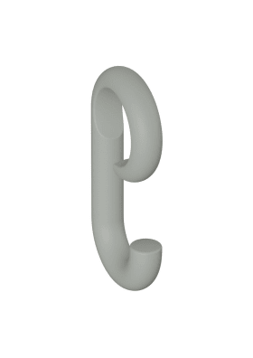 HAKEN 477 MATT VERSCHIEBBAR AUF STANGE D:28 FELSGRAU