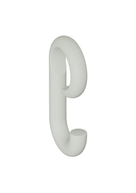 HAKEN 477 MATT VERSCHIEBBAR AUF STANGE D:28 LICHTGRAU