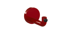 HEWI Wandhaken Ser 477 d:70mm, Türpuffer schwarz rubinrot 