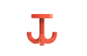 HEWI Dreifachhaken, m. Gegenplatte koralle 