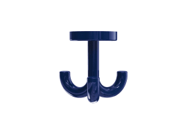 HEWI Dreifachhaken, m. Gegenplatte stahlblau 