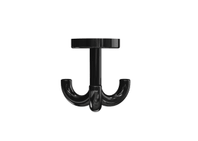 HEWI Dreifachhaken, m. Gegenplatte tiefschwarz 