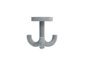 HEWI Dreifachhaken, m. Gegenplatte felsgrau 