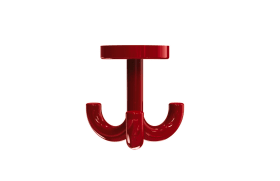 HEWI Dreifachhaken, m. Gegenplatte, z. Durchschr rubinrot 