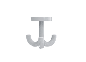 HEWI Dreifachhaken, m. Gegenplatte, z. Durchschr lichtgrau 