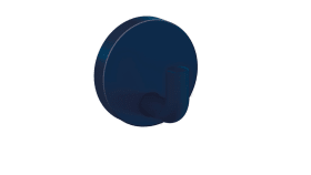 HEWI Einzelhaken Ser 477, matt, d:50mm stahlblau 