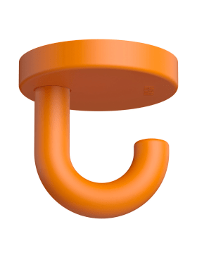 HEWI Haken Ser 477, matt, d:50mm, als Unterkopfhaken orange 