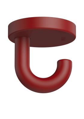 HEWI Haken Ser 477, matt, d:50mm, als Unterkopfhaken rubinrot 