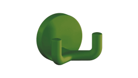 HEWI Doppelhaken Ser 477, matt, d:50mm, eckige Hakenform maigrün 