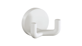 HEWI Doppelhaken Ser 477, matt, d:50mm, eckige Hakenform signalweiß 