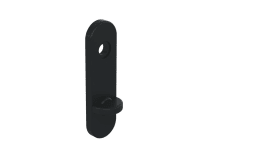 WC-KURZSCHILDER R-TECH DRÜCKER D:21 EDIT MATT TIEFSCHWARZ 230.21PBRNR 90