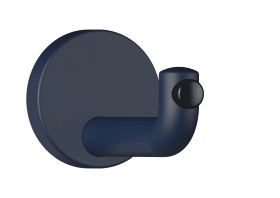 HEWI Wandhaken Ser 477, matt, d:70mm, Türpuffer schwarz stahlblau 