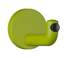 HEWI Wandhaken Ser 477, matt, d:70mm, Türpuffer schwarz apfelgrün 