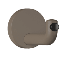 HEWI Wandhaken Ser 477, matt, d:70mm, Türpuffer schwarz umbra 