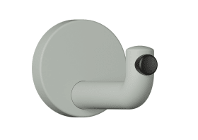 HEWI Wandhaken Ser 477, matt, d:70mm, Türpuffer schwarz felsgrau 