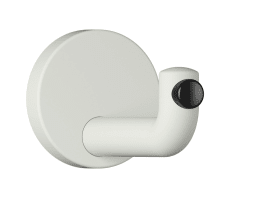 HEWI Wandhaken Ser 477, matt, d:70mm, Türpuffer schwarz lichtgrau 