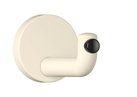 HEWI Wandhaken Ser 477, matt, d:70mm, Türpuffer schwarz reinweiß 