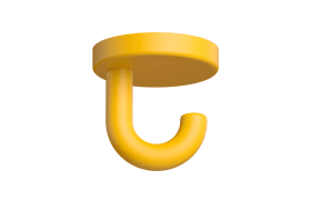 HEWI Haken Ser 477, matt, d:40mm, als Unterkopfhaken senfgelb 