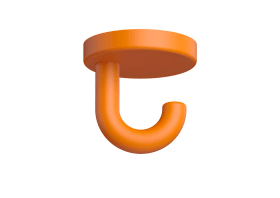 HEWI Haken Ser 477, matt, d:40mm, als Unterkopfhaken orange 