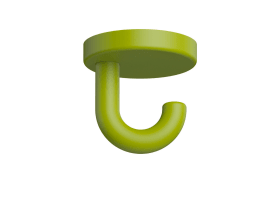 HEWI Haken Ser 477, matt, d:40mm, als Unterkopfhaken apfelgrün 