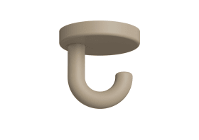 HEWI Haken Ser 477, matt, d:40mm, als Unterkopfhaken sand 