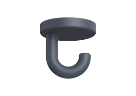 HEWI Haken Ser 477, matt, d:40mm, als Unterkopfhaken anthrazgr 