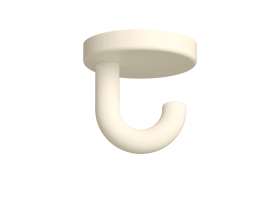 HEWI Haken Ser 477, matt, d:40mm, als Unterkopfhaken reinweiß 