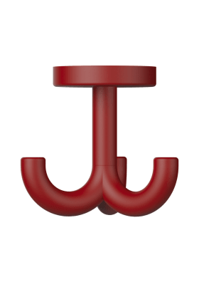 HEWI Dreifachhaken Ser 477,matt,d:50mm, drehb. rubinrot 