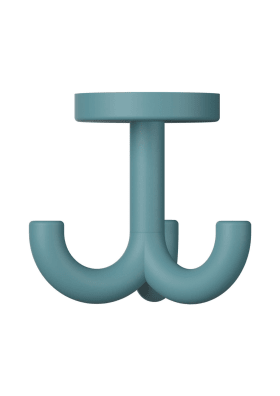 HEWI Dreifachhaken Ser 477,matt,d:50mm, drehb. aquablau 