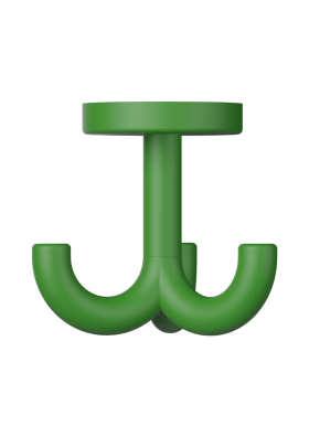 HEWI Dreifachhaken Ser 477,matt,d:50mm, drehb. maigrün 