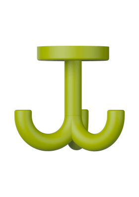 HEWI Dreifachhaken Ser 477,matt,d:50mm, drehb. apfelgrün 