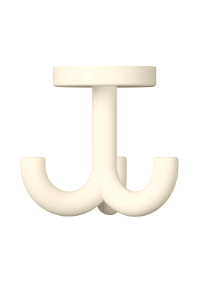 HEWI Dreifachhaken Ser 477,matt,d:50mm, drehb. reinweiß 