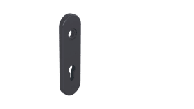 HEWI Kurzschild 230.23RKN innen,oval,PZ 92,umbra