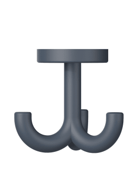 HEWI Dreifachhaken, m.Gegenplatte, matt, z.Durchschr, ab 15mm Dicke tiefschwarz 