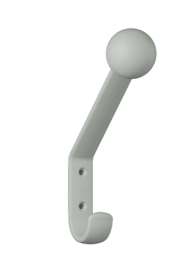 HEWI Garderobenhaken Ser 477, matt, H:174, T:117, m. Kugel felsgrau 