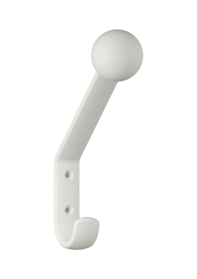 HEWI Garderobenhaken Ser 477, matt, H:174, T:117, m. Kugel lichtgrau 