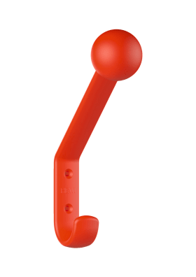 HEWI Garderobenhaken Ser 477, matt, H:174, T:132, m. Kugel koralle 