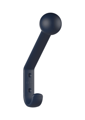 HEWI Garderobenhaken Ser 477, matt, H:174, T:132, m. Kugel stahlblau 